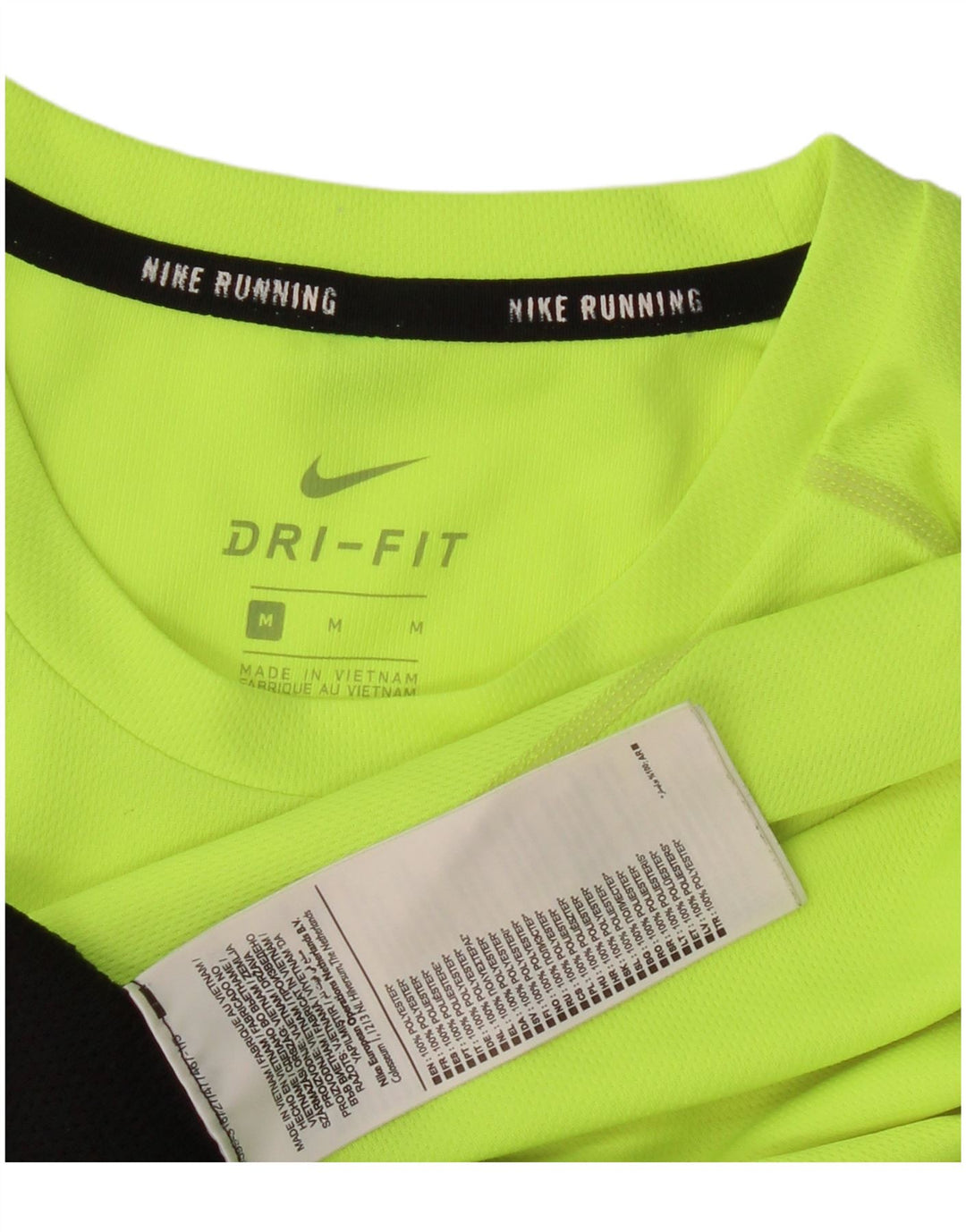 Мужской топ Nike Dri Fit с длинным рукавом, средний зеленый полиэстер с цветными блоками