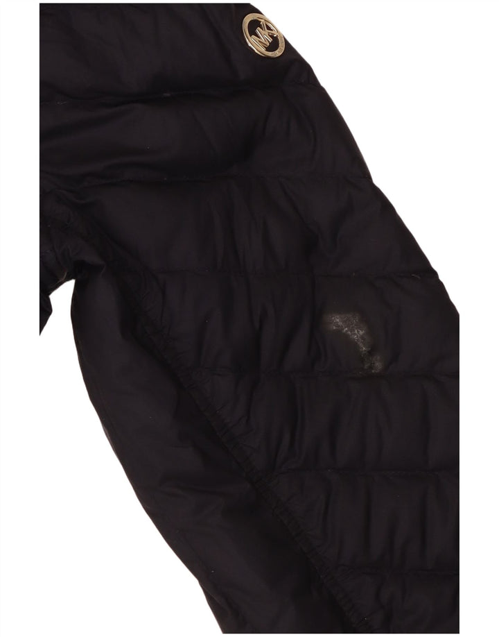 Женская стеганая куртка с капюшоном Michael Kors UK 14, средний темно-синий полиэстер