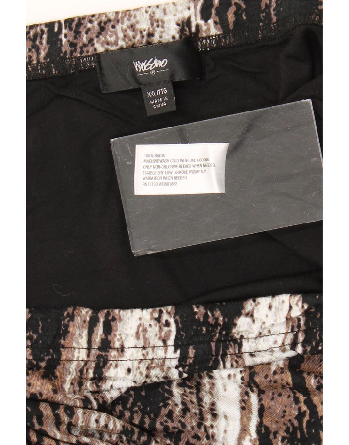 MOSSIMO Женская прямая юбка 2XL W40 Коричневая вискоза с цветными блоками