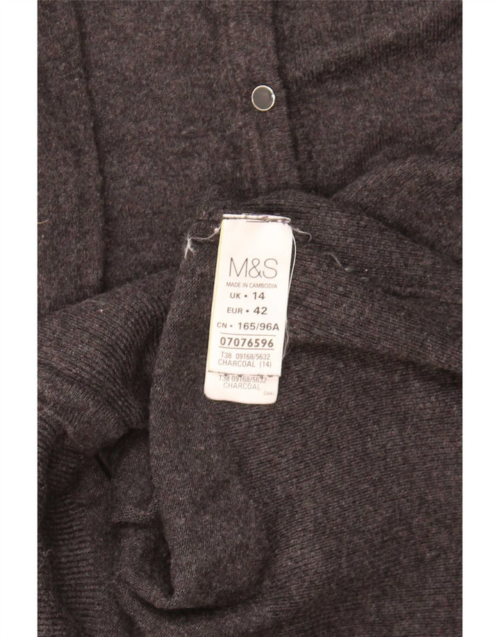 Женский кардиган Marks & Spencer UK 14 Средний Серый Вискоза