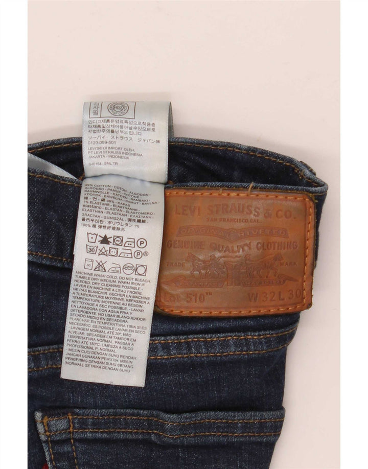 Мужские джинсовые шорты Levi's 510 W32, средний темно-синий, хлопок