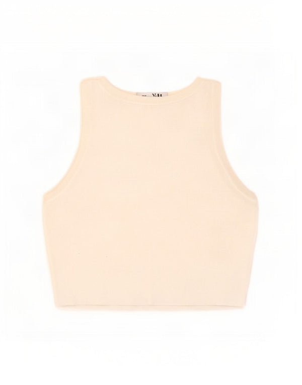 Женский укороченный жилет Zara UK 8, маленький, из белой вискозы