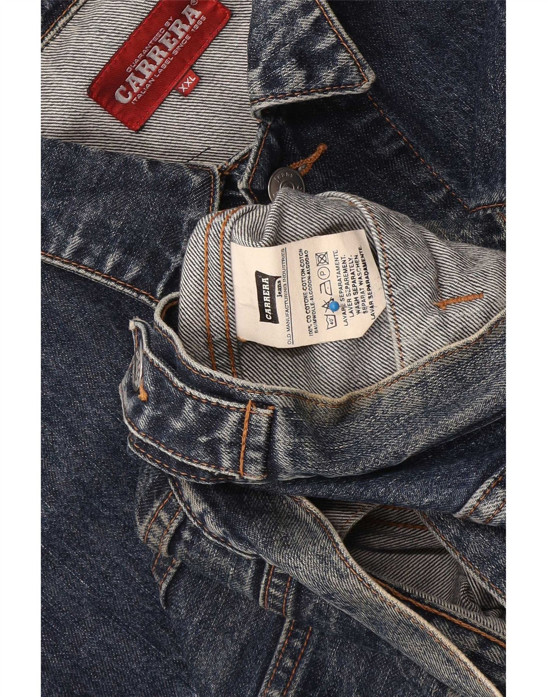 Мужская джинсовая куртка Carrera UK 44 2XL, синяя, хлопок
