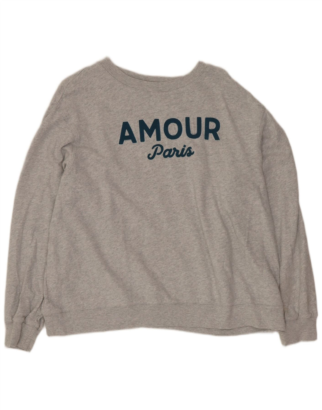 Женский джемпер оверсайз с рисунком Marks & Spencer UK 16, большой серый