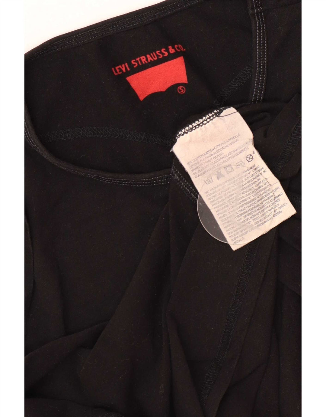 Женская футболка Levi's Top UK 10, маленькая, черный хлопок