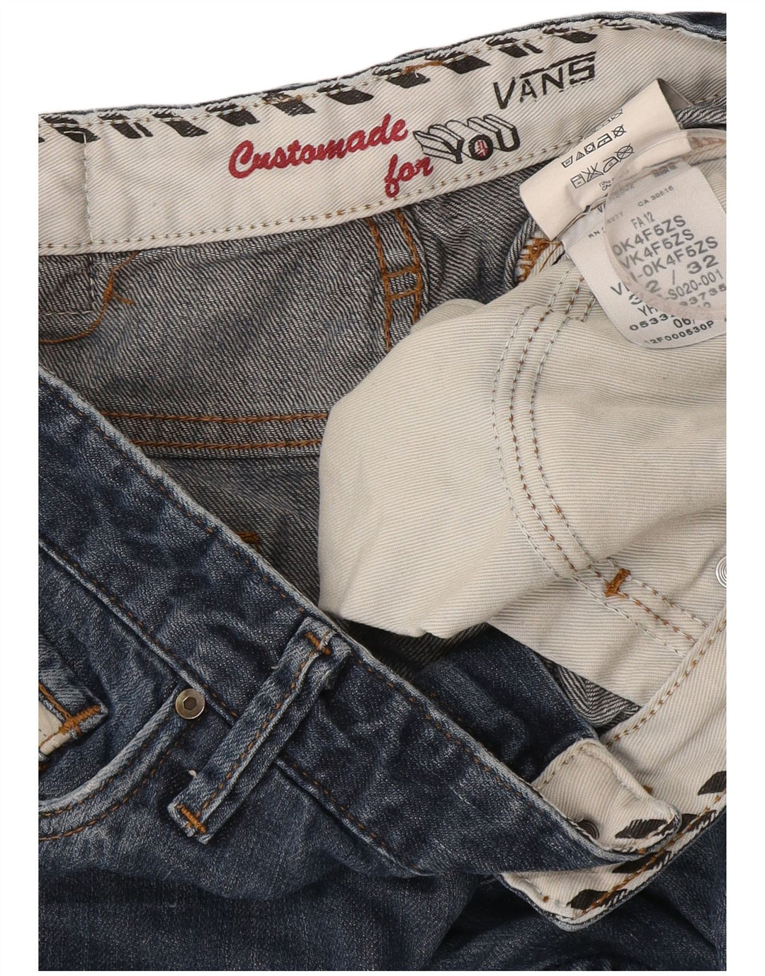 Мужские прямые джинсы Vans W32 L32 синие, хлопок