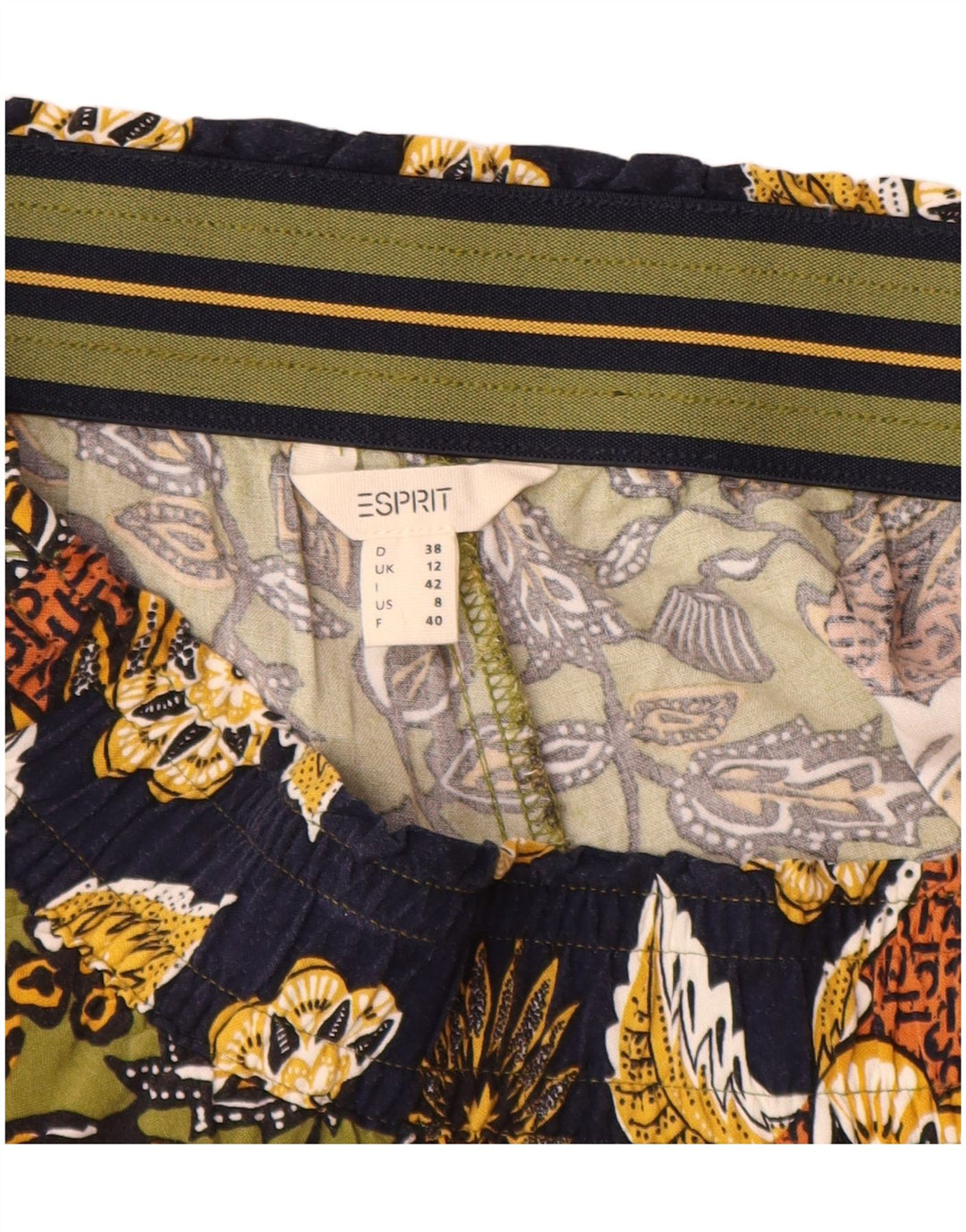 Брюки женские Esprit UK 12 Medium W30 L30 Разноцветная вискоза с цветочным принтом