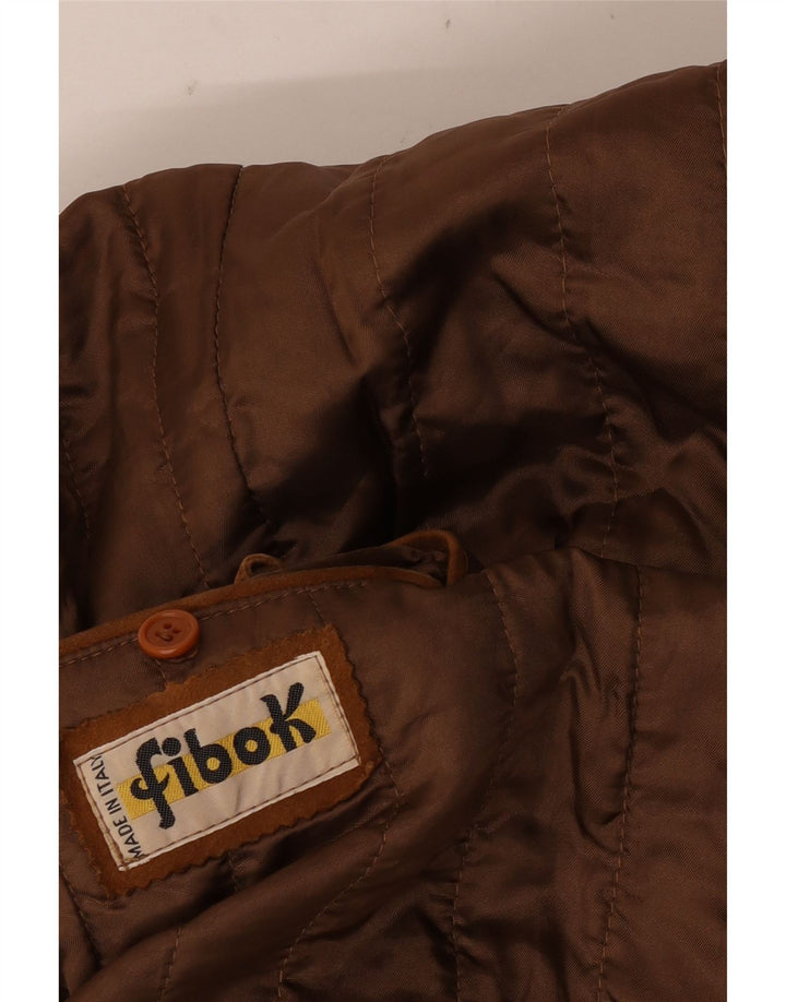 Мужская замшевая куртка Fibok UK 42 XL бежевого цвета