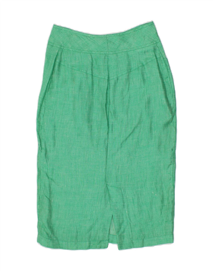 VINTAGE Womens Midi Skirt W28 Medium Green Vintage Vintage and Second-Hand Vintage from Messina Hembry 