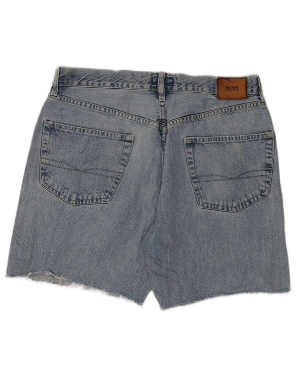 Мужские джинсовые шорты HUGO BOSS Yukon W36, большие синие, хлопок