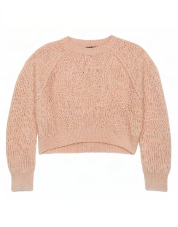 Женский свободный джемпер с круглым вырезом Topshop UK 6 XS, розовый акрил