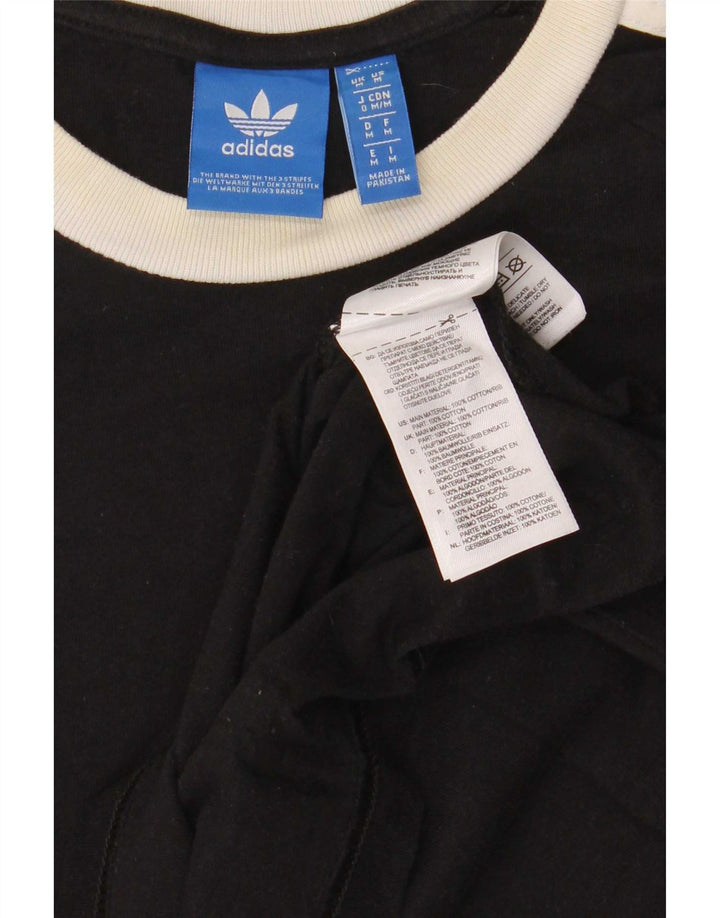 Мужская футболка Adidas Top, средний черный хлопок