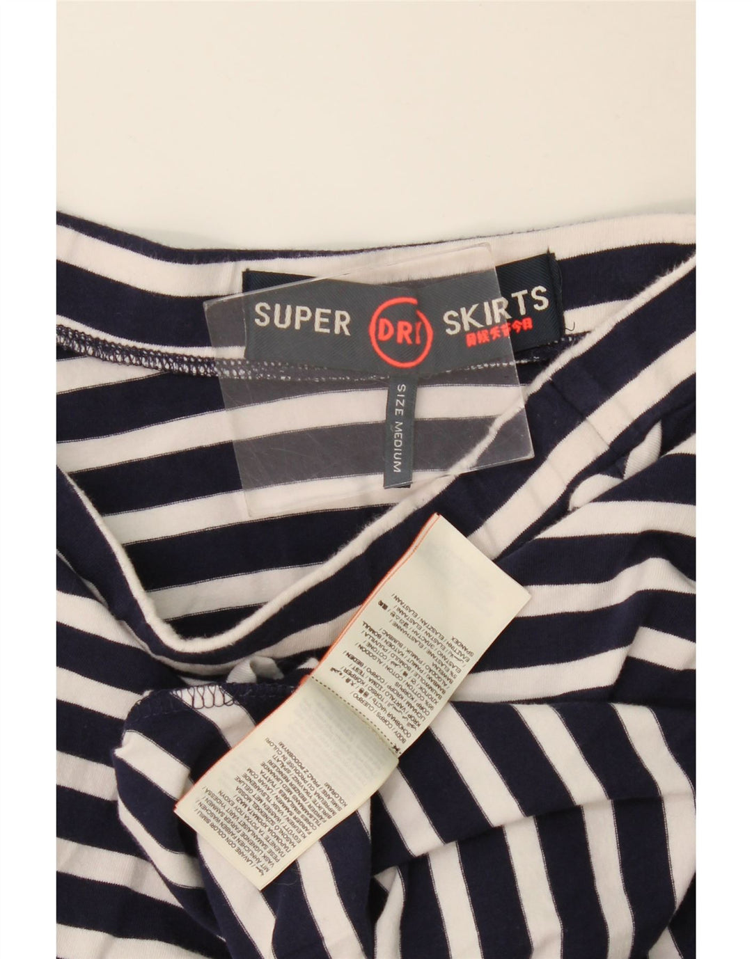 Superdry Женская юбка-трапеция среднего размера W28 Темно-синяя полоска из хлопка