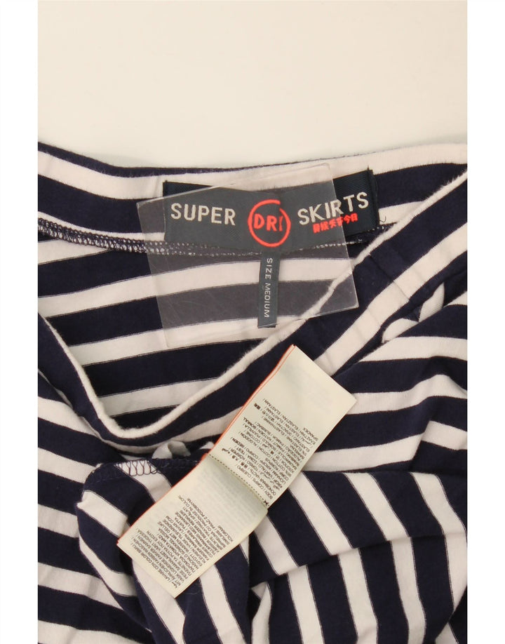 Superdry Женская юбка-трапеция среднего размера W28 Темно-синяя полоска из хлопка