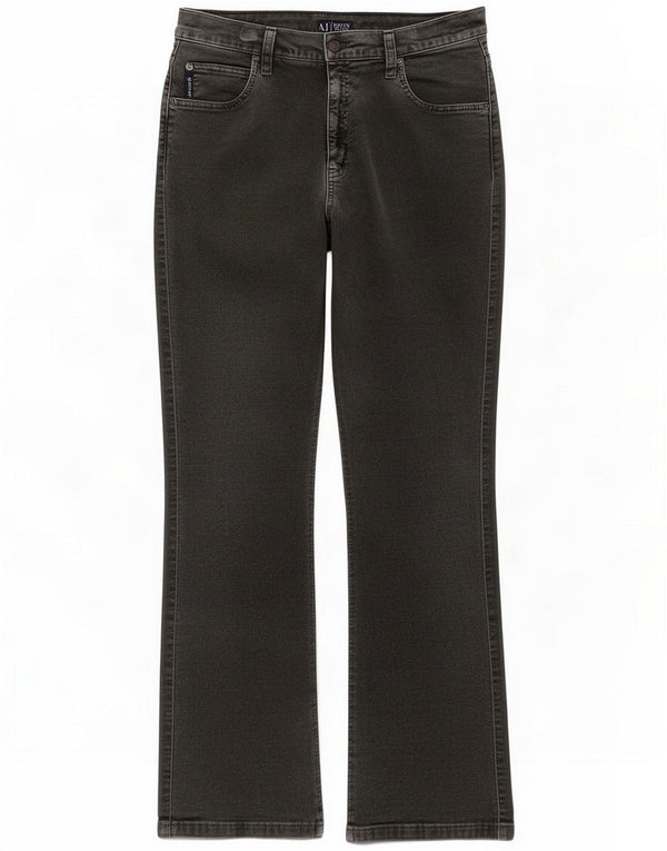 Armani Женские повседневные брюки с высокой талией Bootcut W33 L31 Зеленый хлопок