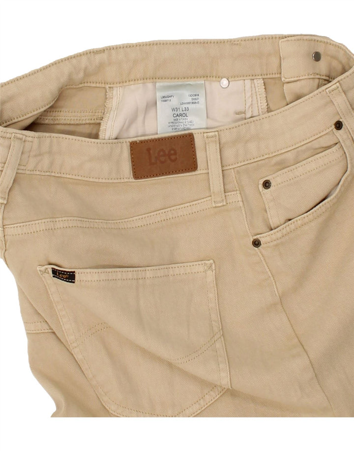 LEE Womens Carol Straight Jeans W31 L30 Beige Cotton Vintage Lee and Second-Hand Lee from Messina Hembry 