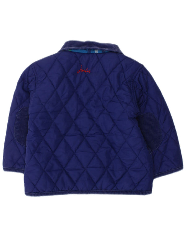 JOULES Baby Boys Quilted Jacket 6-9 Months Blue Polyester
