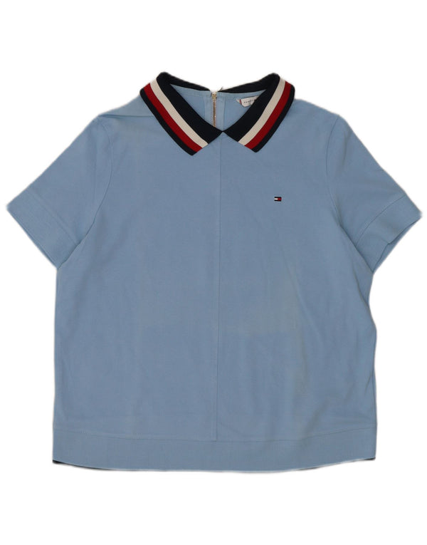 Женская рубашка-поло Tommy Hilfiger UK 18 XL, хлопок в синюю полоску