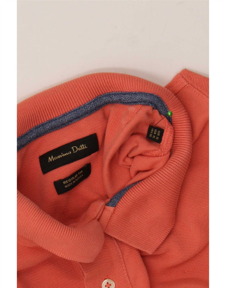 Мужская рубашка-поло обычного кроя Massimo Dutti XL оранжевая
