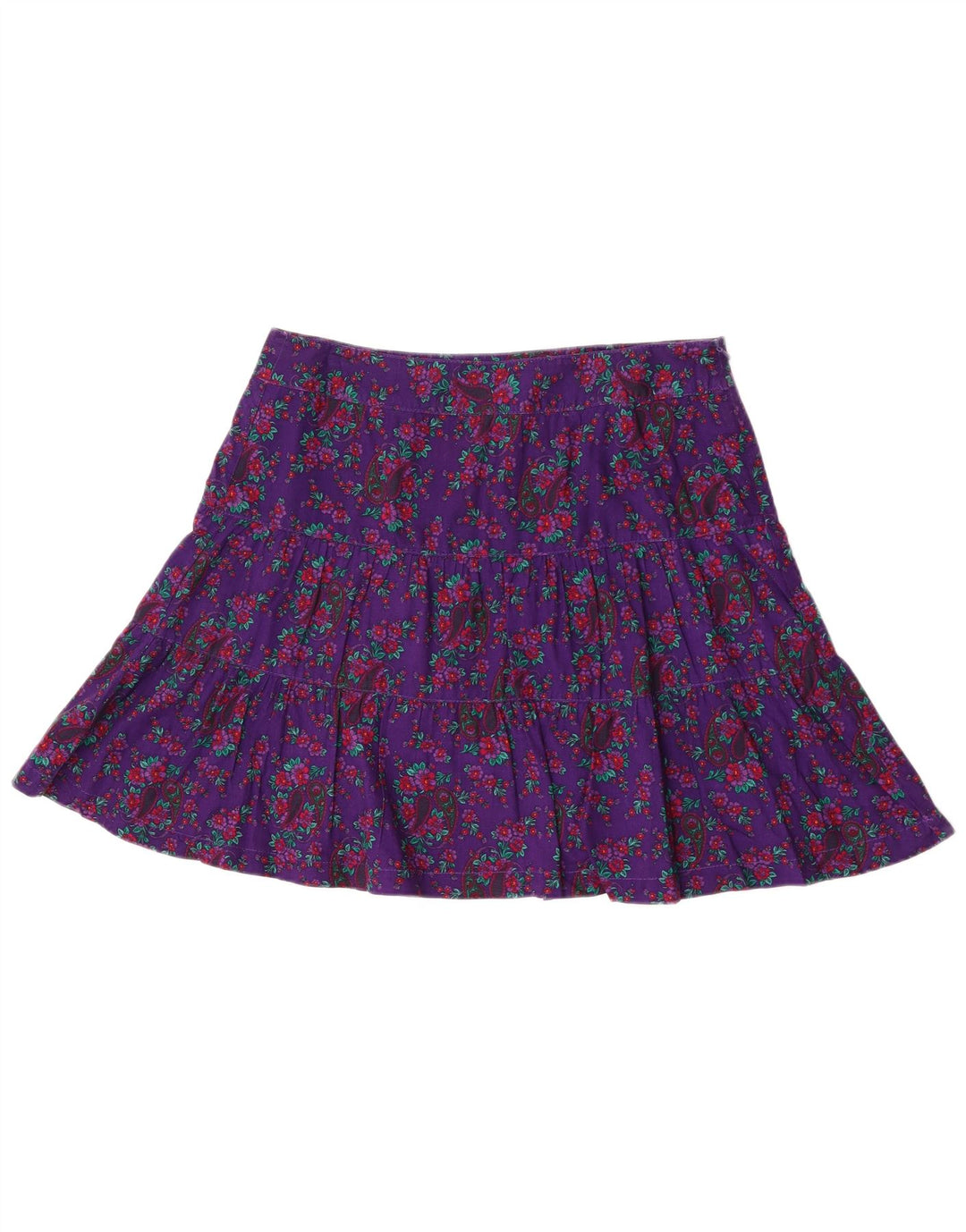 S.Oliver Женская мини-юбка EU 40 Medium W34 Фиолетовый хлопок с цветочным принтом
