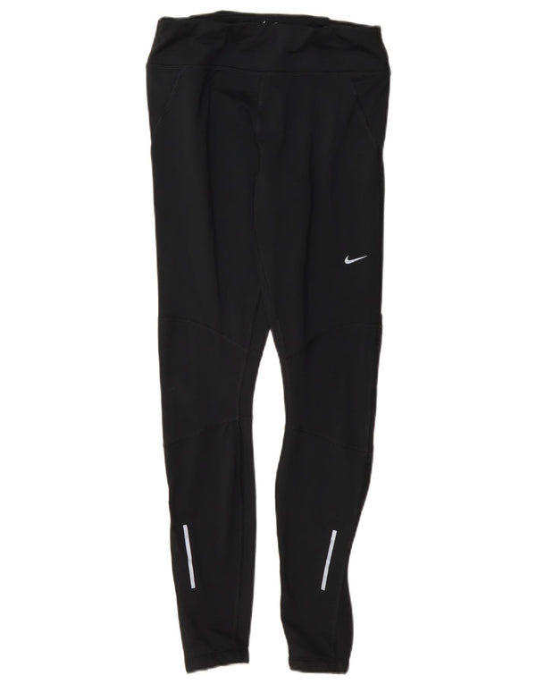 Женские леггинсы Nike Dri Fit UK 8, маленькие черные полиэстер