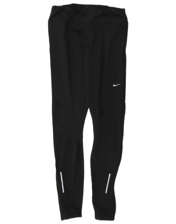 Женские леггинсы Nike Dri Fit UK 8, маленькие черные полиэстер
