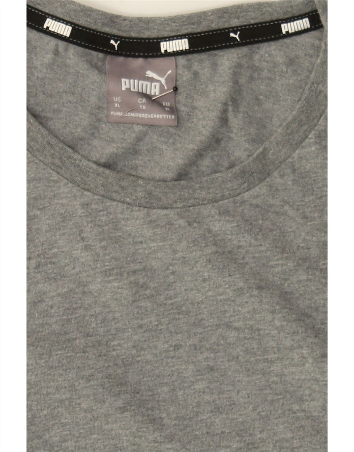 PUMA Mens T-Shirt Top XL Grey Cotton Vintage Puma and Second-Hand Puma from Messina Hembry 