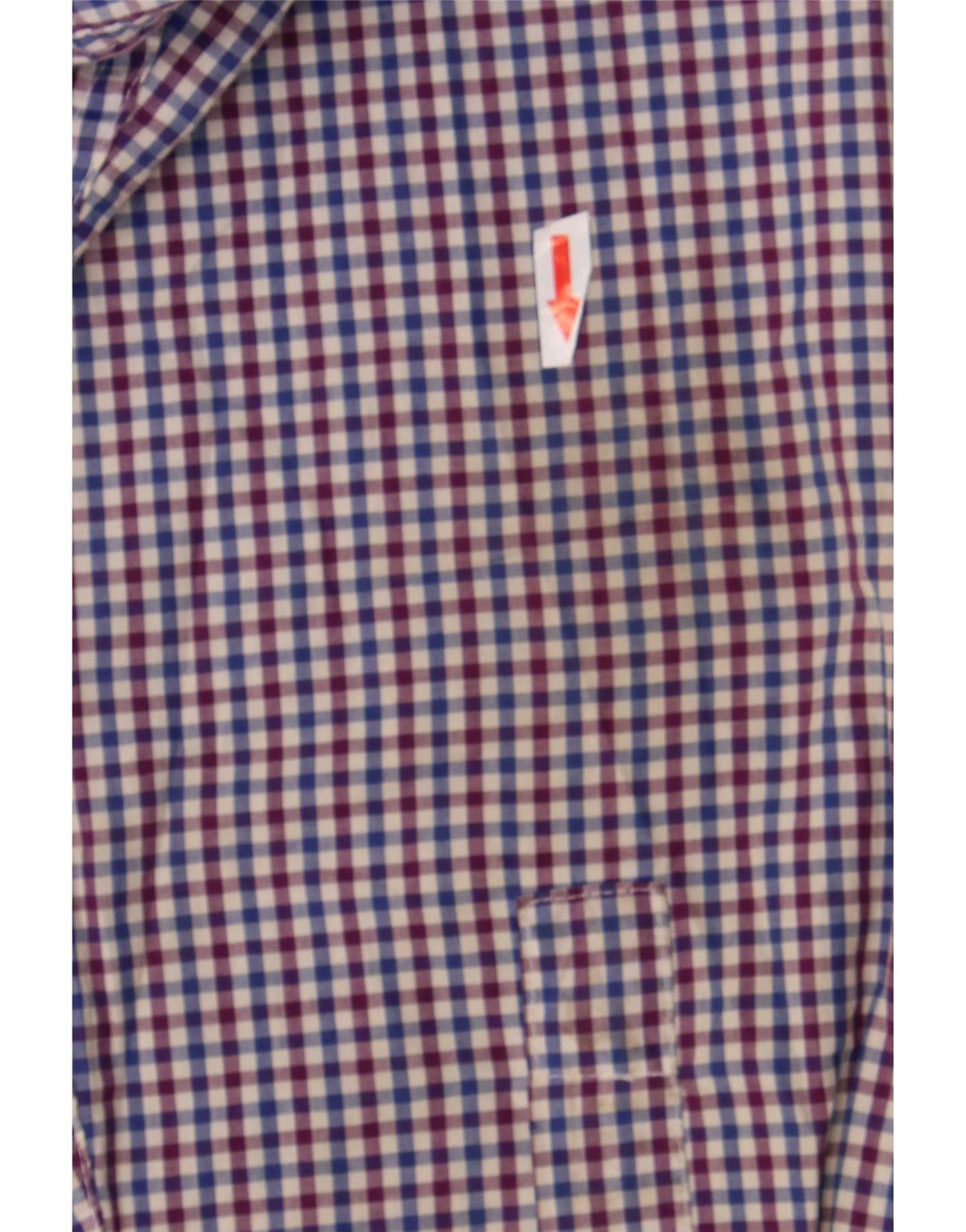 Мужская рубашка Chaps XL, синяя, хлопковая в мелкую клетку