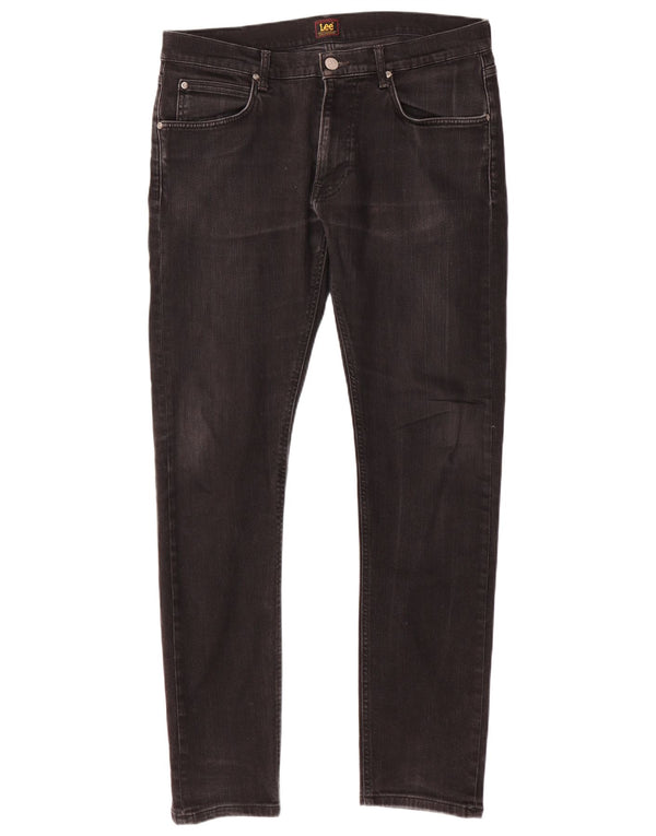 Lee Mens Luke Tapered Slim Jeans W34 L32 Black Cotton