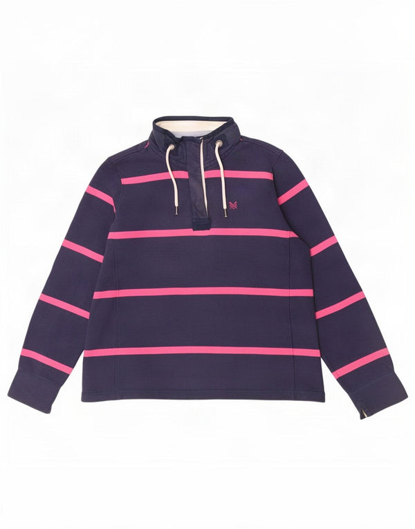 Женский свитер Crew Clothing, джемпер UK 12, средний темно-синий в полоску