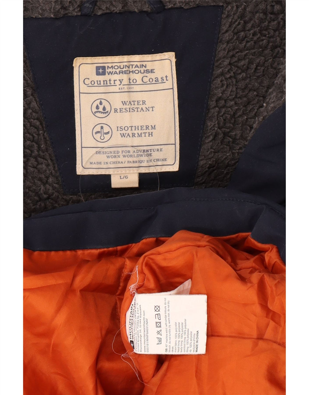 Мужская стеганая куртка с капюшоном Mountain Warehouse UK 40, большая темно-синяя