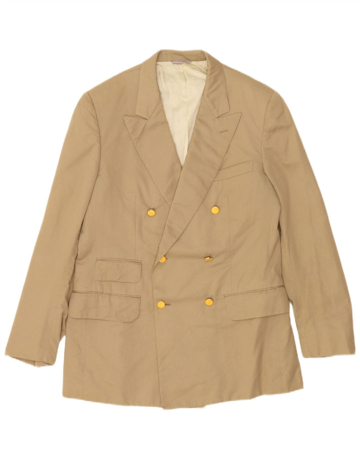 DUNHILL Мужской двубортный пиджак UK 38 Medium Beige