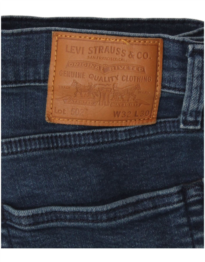 Мужские зауженные джинсы Levi's 502 W32 L30 синие, хлопок