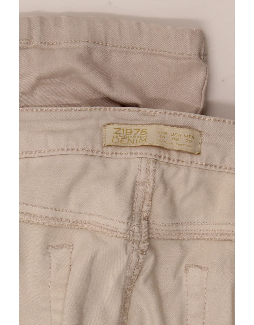 Женские узкие повседневные брюки Zara EU 40 Medium W30 L32 Бежевые