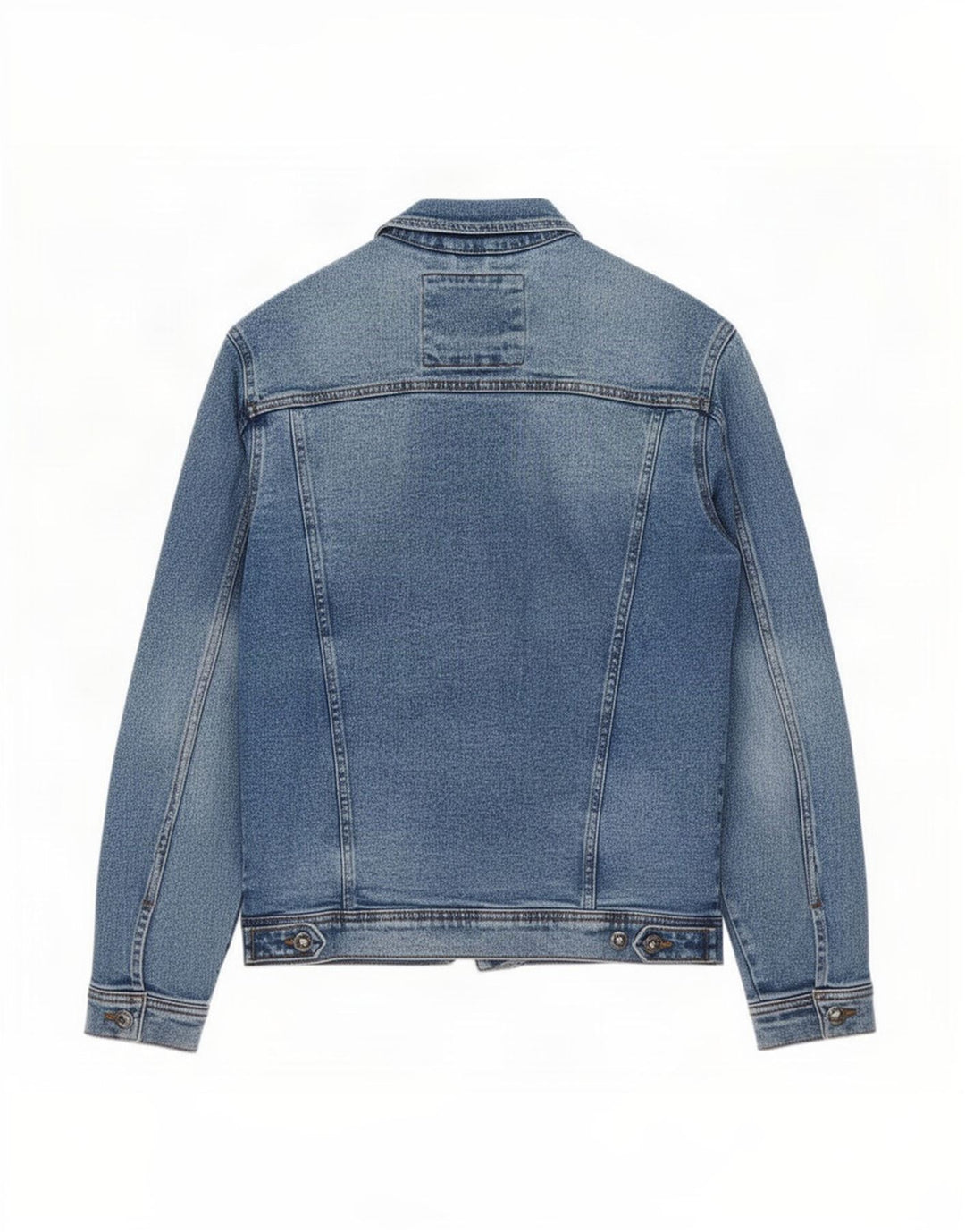 Мужская джинсовая куртка Zara UK 38, хлопок среднего синего цвета