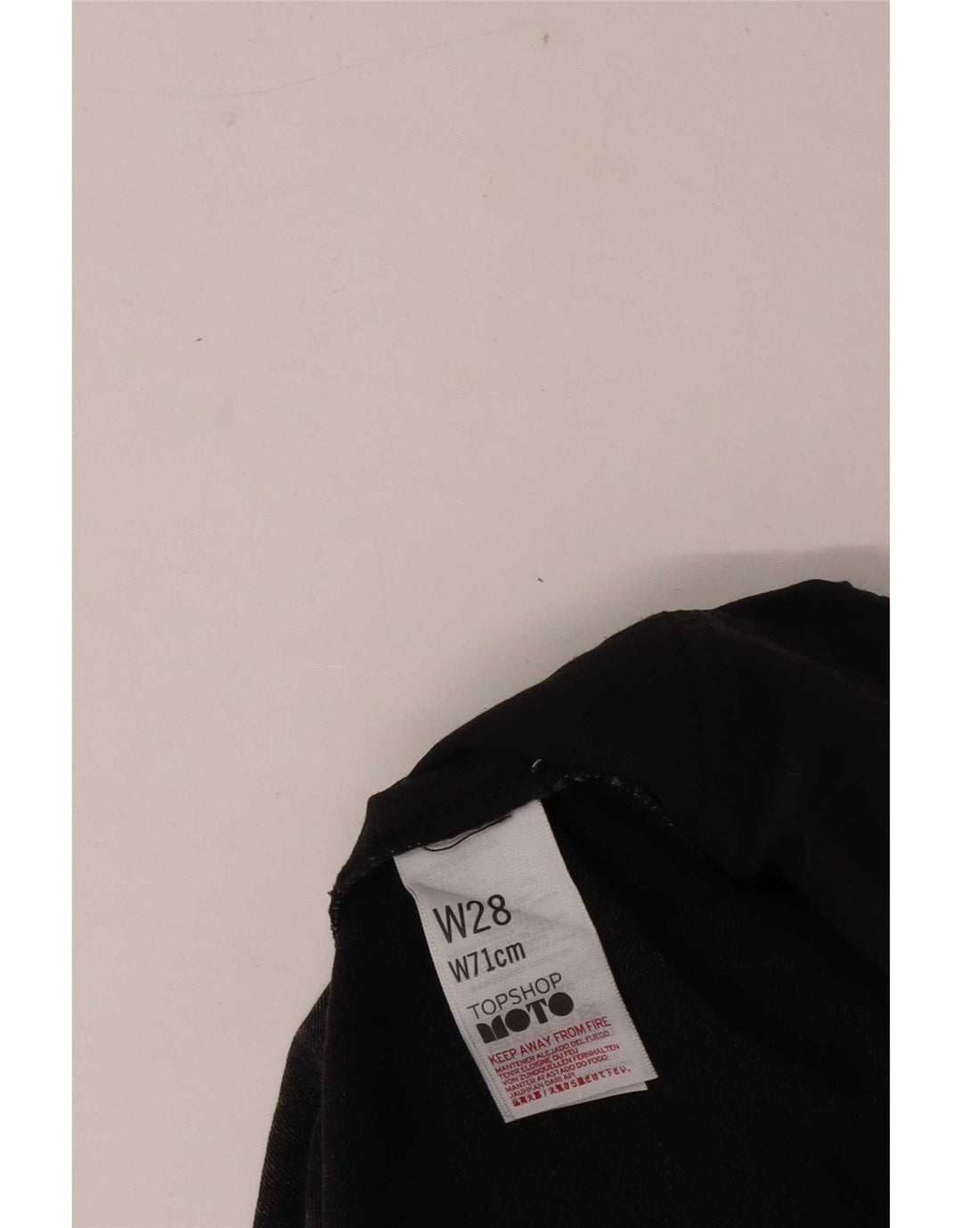 Topshop Женская мини-джинсовая юбка W28, средний черный хлопок