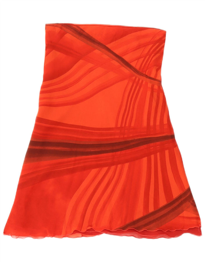 Женская юбка-трапеция Dream UK 8, маленькая W27, вискоза в красную полоску