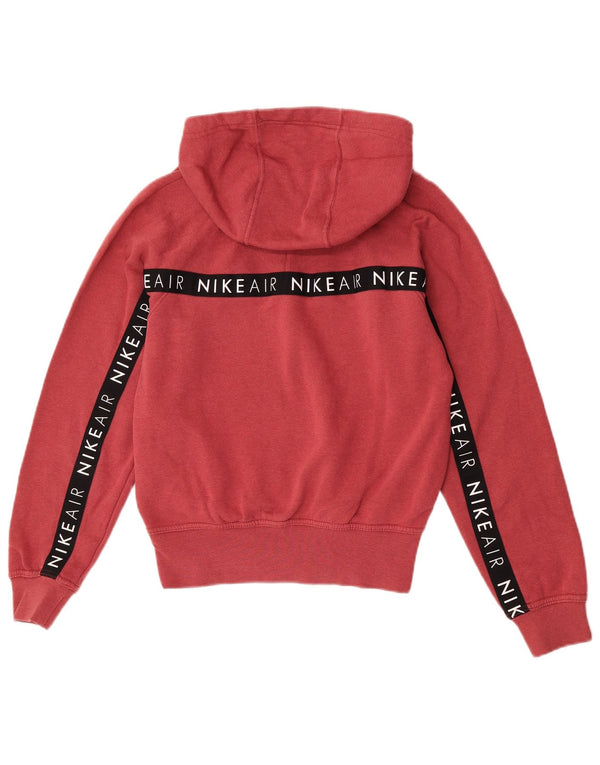Женский джемпер с капюшоном Nike Oversized с рисунком UK 6 XS, красный, хлопок с цветными блоками