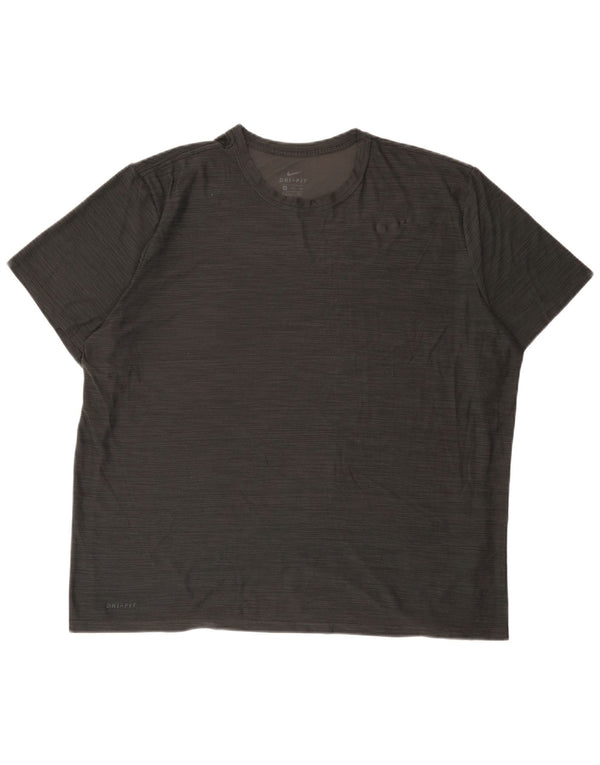 Мужская футболка Nike Dri Fit 2XL, серый полиэстер с крапинками