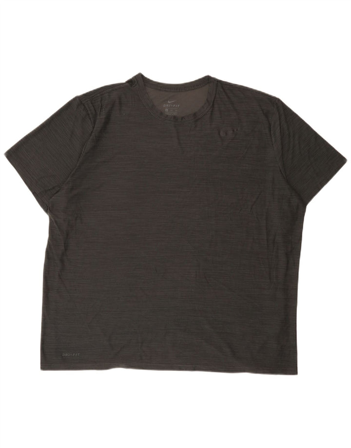 Мужская футболка Nike Dri Fit 2XL, серый полиэстер с крапинками