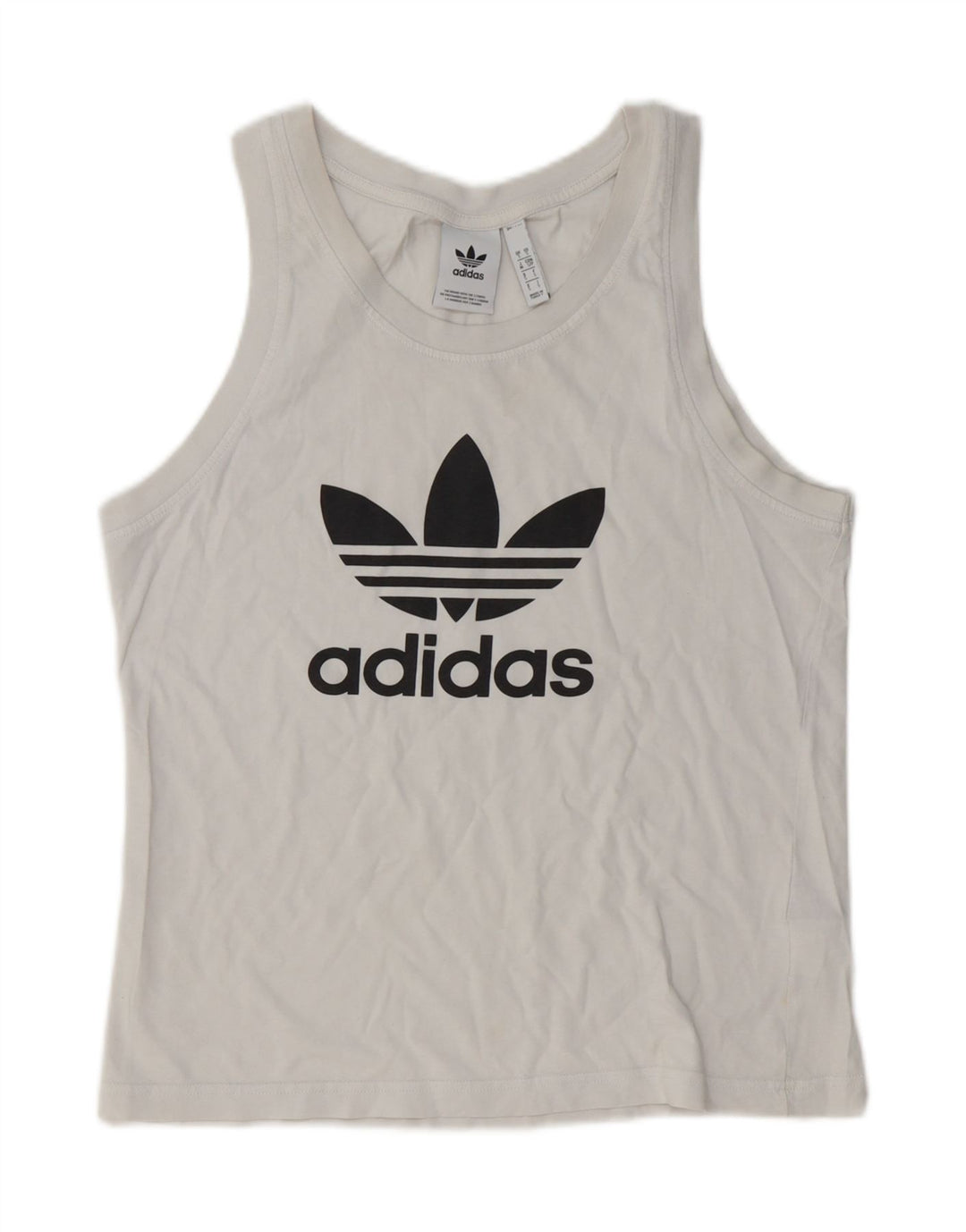 Женский жилет с рисунком Adidas Top UK 10, маленький белый хлопок