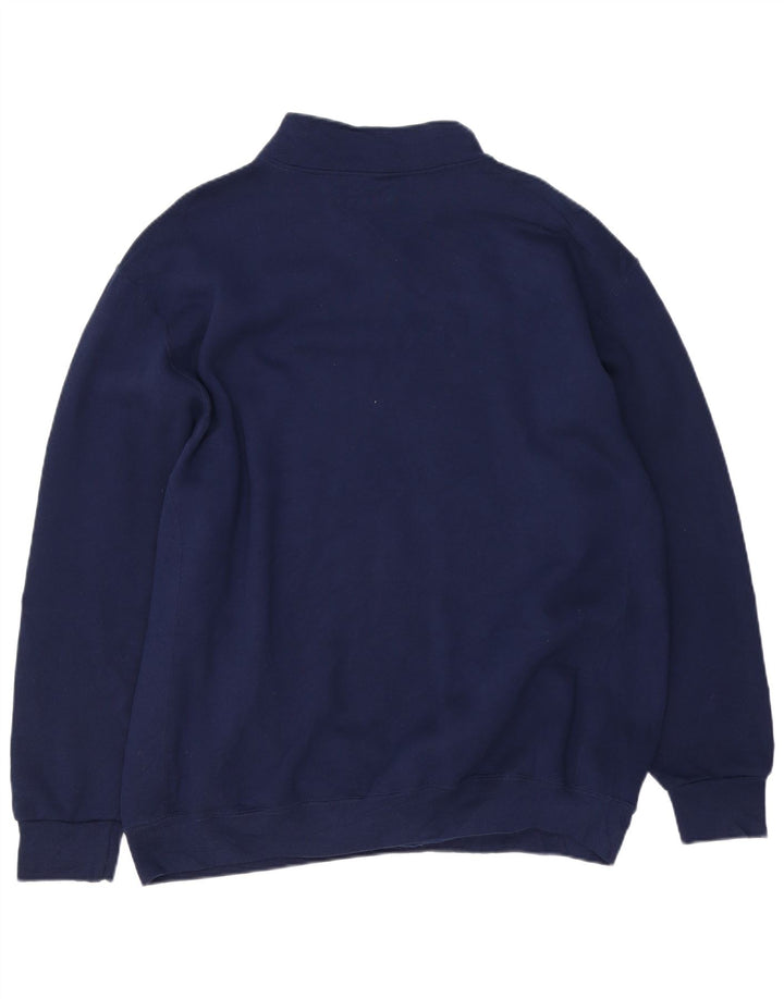 RUSSELL ATHLETIC Мужской свитшот с воротником на молнии, джемпер 2XL, темно-синий, хлопок