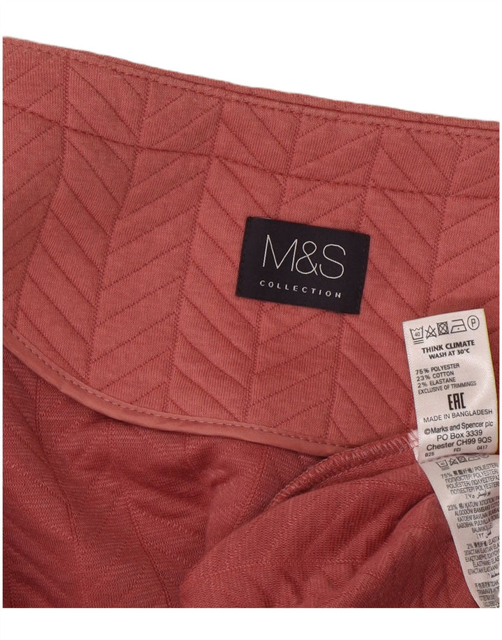 Женский пиджак на молнии Marks & Spencer UK 20 2XL розовый полиэстер