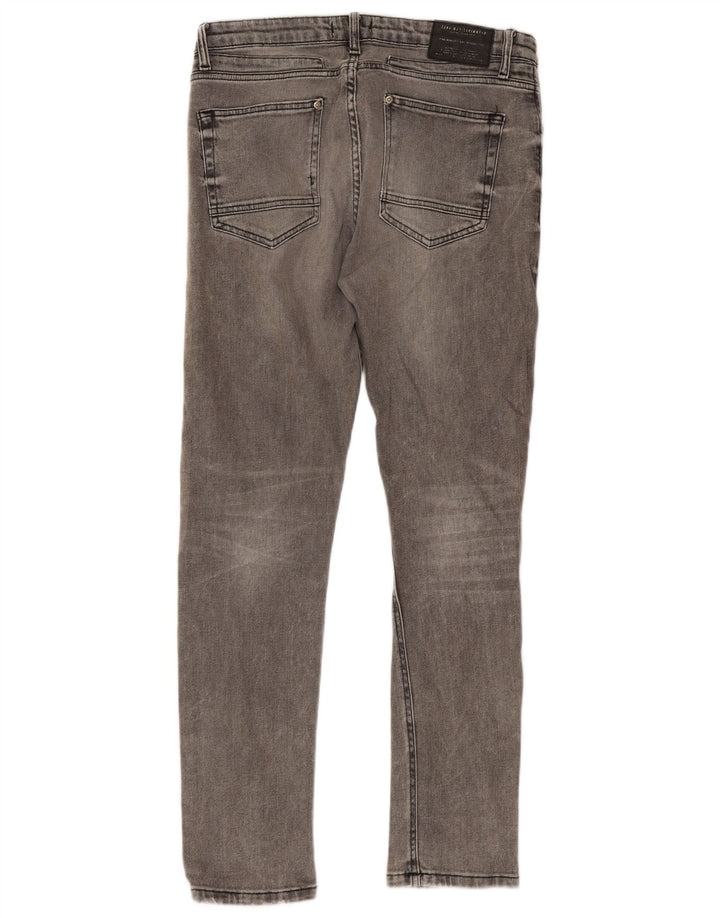 Мужские потертые узкие джинсы Zara EU 42, большие W32 L31, серые