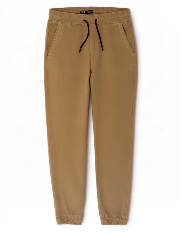 Zara Mens Tracksuit Trousers Joggers Small Beige