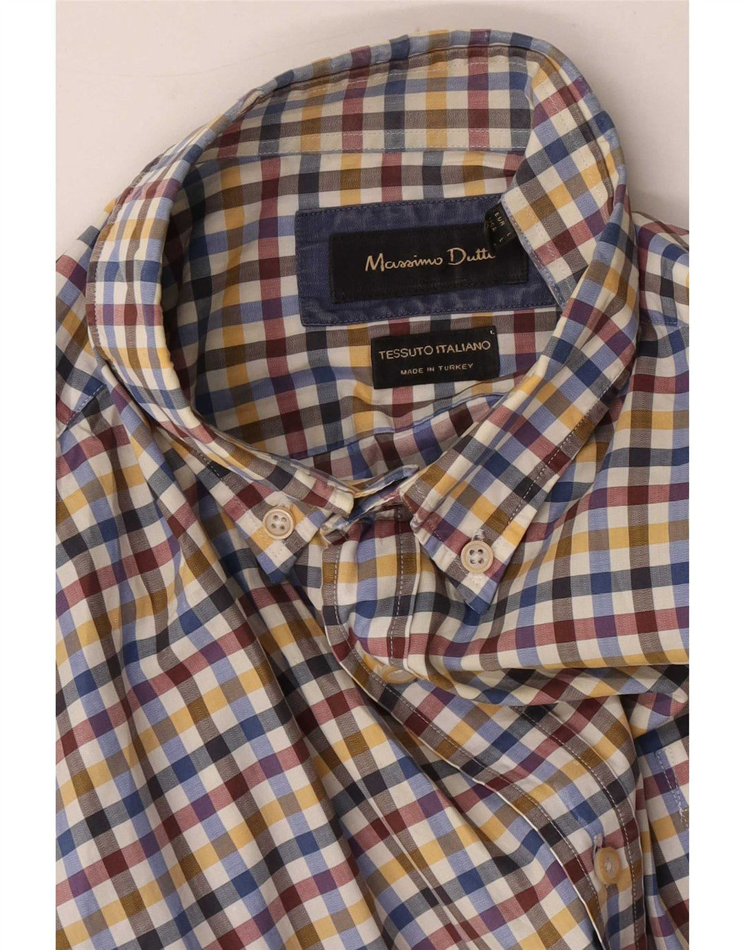 Мужская рубашка Massimo Dutti, большая разноцветная клетка