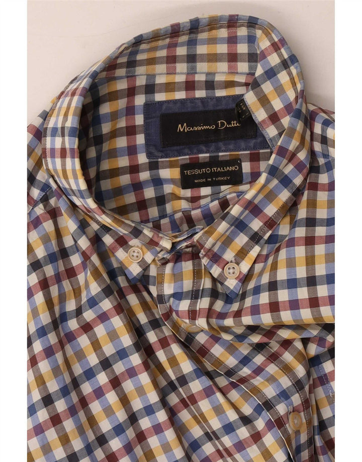 Мужская рубашка Massimo Dutti, большая разноцветная клетка