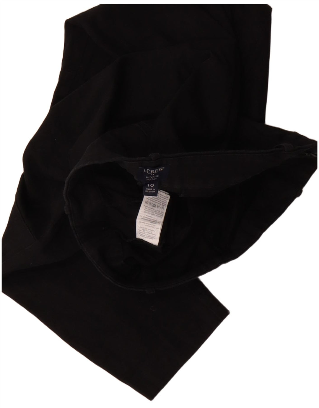 Женские укороченные брюки J. Crew Winnie, размер США 10, большие размеры W32 L24, черный хлопок