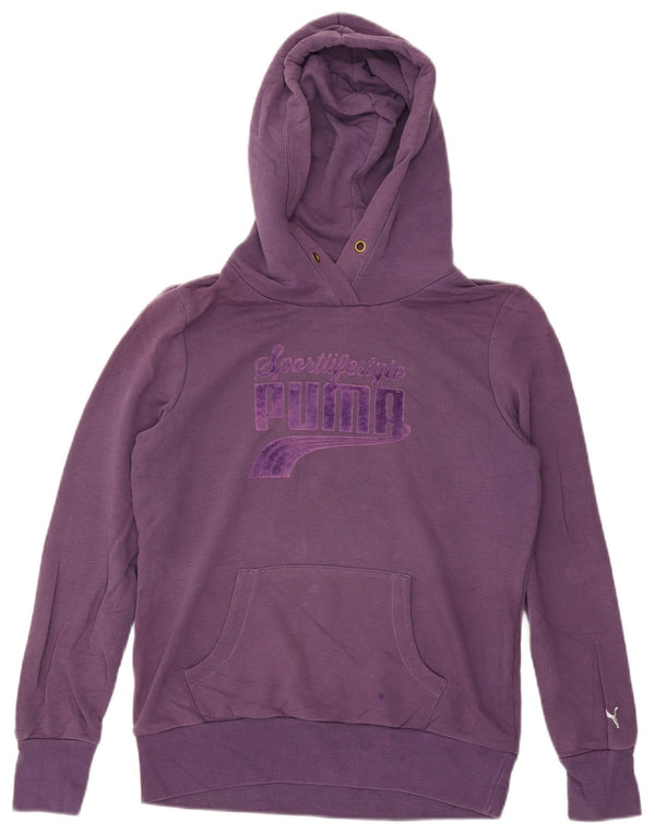 Женский джемпер с капюшоном Puma UK 14, средний фиолетовый, хлопок
