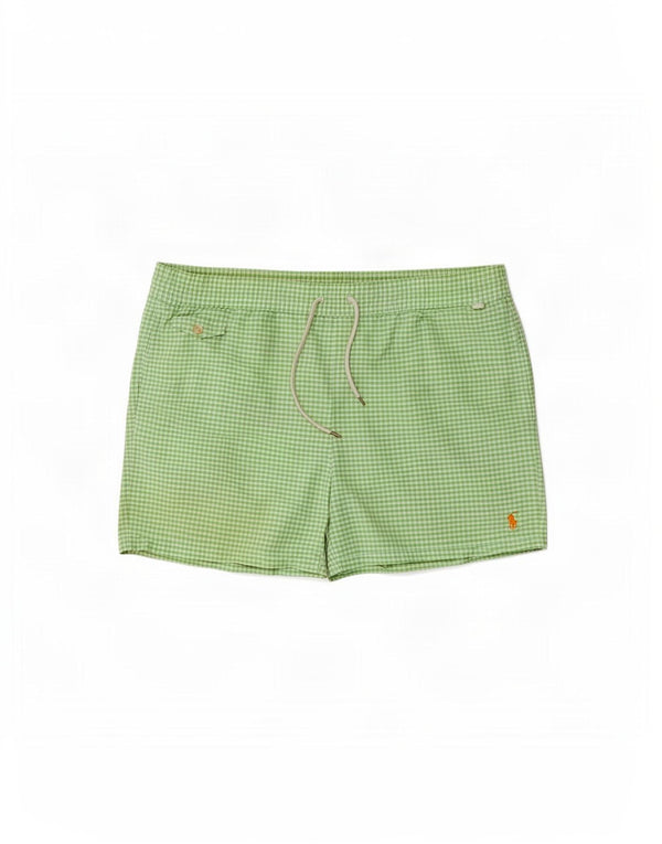 Мужские шорты для плавания Polo Ralph Lauren XL, зеленая клетка, хлопок
